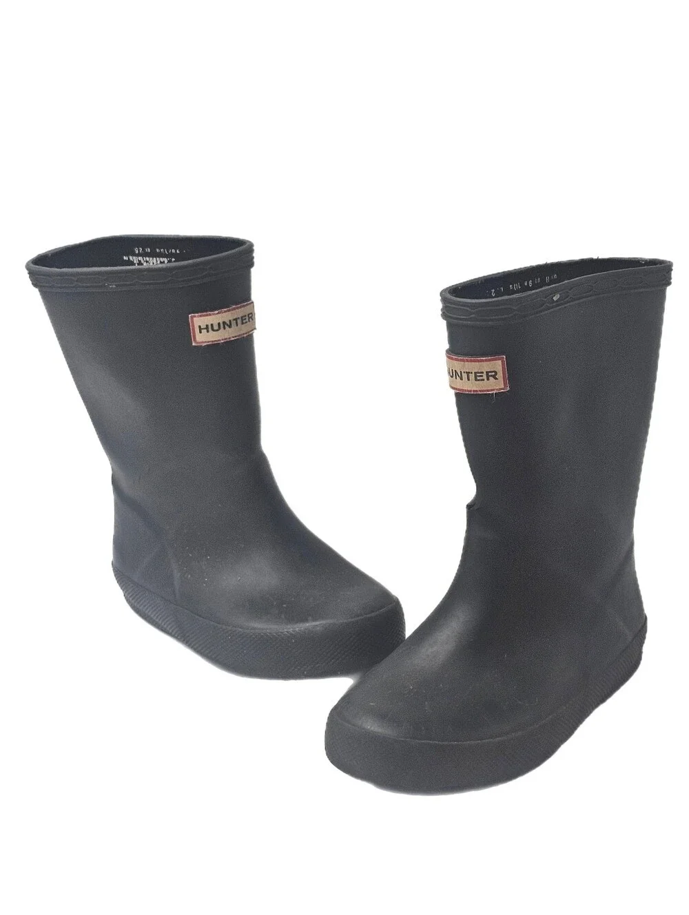 Hunter Original Kids Waterproof Black Rain Boots Toddler US 9 UK 8 EU 25 Pull On